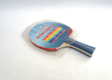 Color Handle Table Tennis Bats Reverse Rubber Orange Sponge Blister Packing